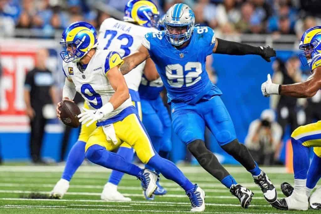 Detroit Lions Marcus Davenport, Los Angeles Rams Matthew Stafford