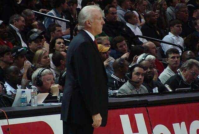 All-time great NBA Coach Gregg Poppovich