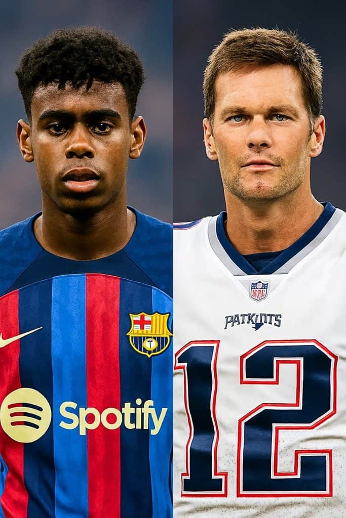 Lamine Yamal and Tom Brady
