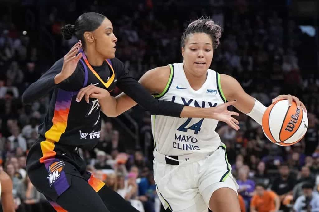WNBA star Napheesa Collier in action.