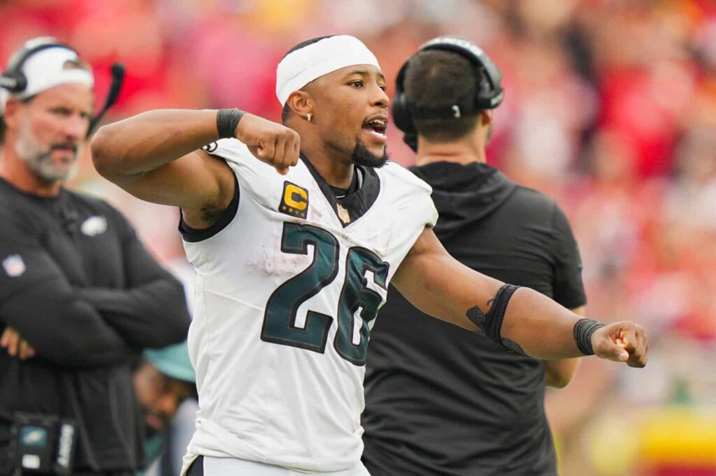 Eagles running back Saquon Barkley