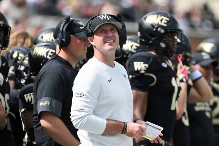 Stanford vs Wake Forest preview: Wake Forest coach Jake Dickert at Allegacy Federal Credit Union Stadium