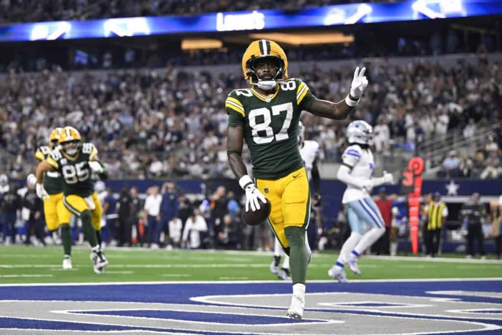 Romeo Doubs Green Bay Packers, Denver Broncos, New England Patriots