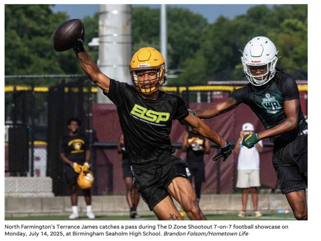 Rising Stars Recruiting SPOTLIGHT Terrance James 2027 WR/ DB North Farmington HS