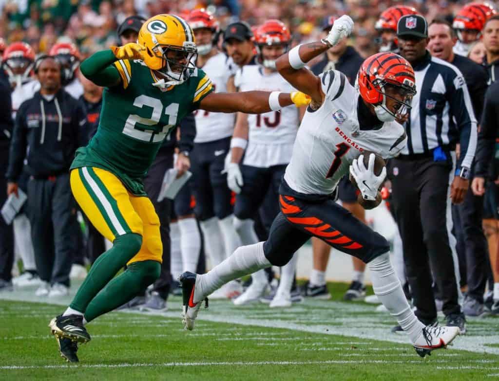 Green Bay Packers Nate Hobbs, San Francisco 49ers