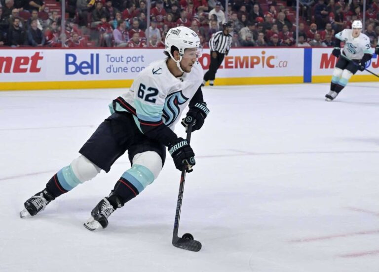 Kraken vs. Flames preview: Seattle Kraken defenseman Brandon Montour during a road game against the Montreal Canadiens
