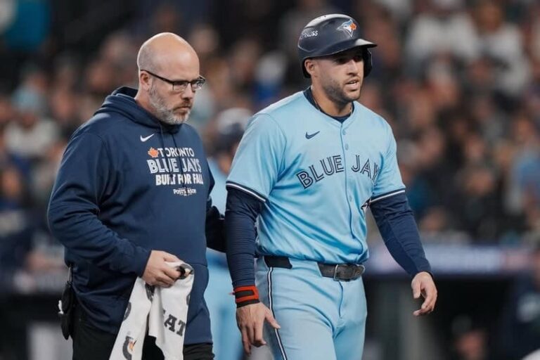 Toronto Blue Jays Star George Springer Leaves Game 5 With Scary Injury