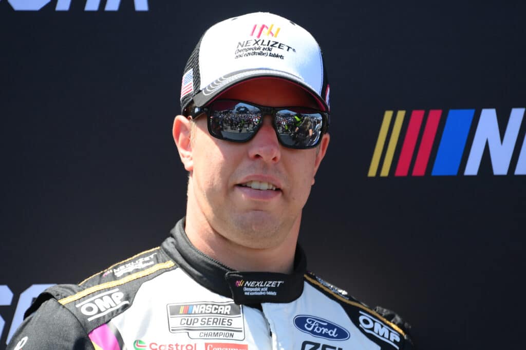 NASCAR Cup Series driver Brad Keselowski before the 2025 race at Watkins Glen; Brad Keselowski leaving RFK after the 2026 season