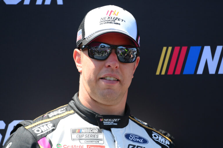 NASCAR Cup Series driver Brad Keselowski before the 2025 race at Watkins Glen; Brad Keselowski leaving RFK after the 2026 season