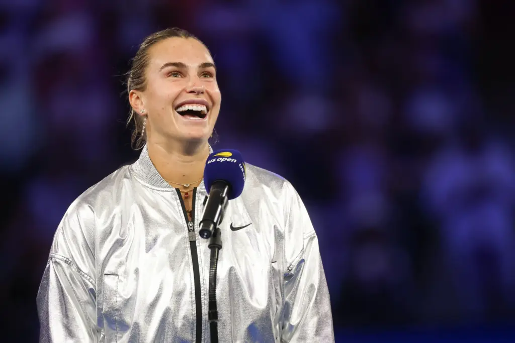 Aryna Sabalenka laughing