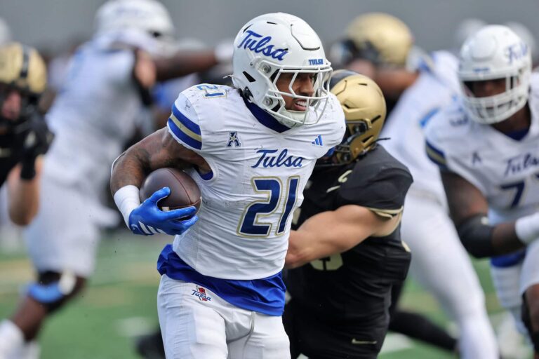 Tulsa Golden Hurricane running back Dominic Richardson carries the ball against the Army Black Knights at Michie Stadium. Image by: Danny Wild-Imagn Images