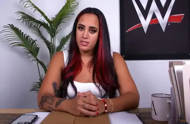 Ava WWE Sitting At Desk