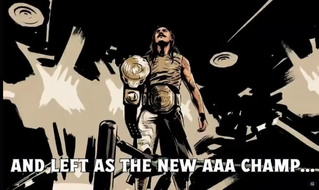 Dominik Mysterio shown as AEW Champion