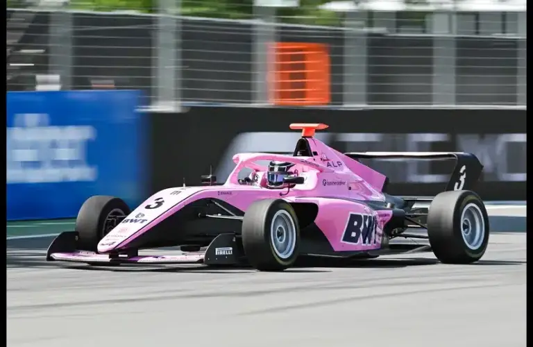 Jun 14, 2025; Montreal, Quebec, Canada; Prema Racing driver Nina Gademan (3) during F1 Academy race 2 at Circuit Gilles-Villeneuve.