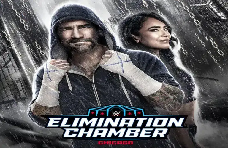 Elimination Chamber Chicago 2026 Chicago CM Punk And AJ Lee Poster