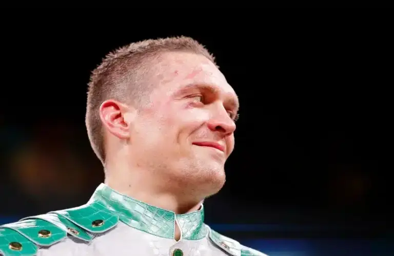 Usyk giving a smirk