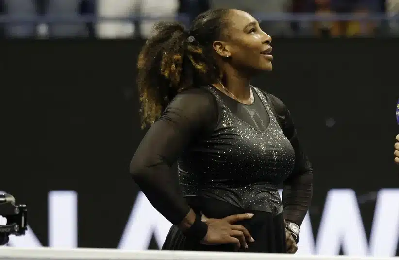 Serena Williams looking to the stands