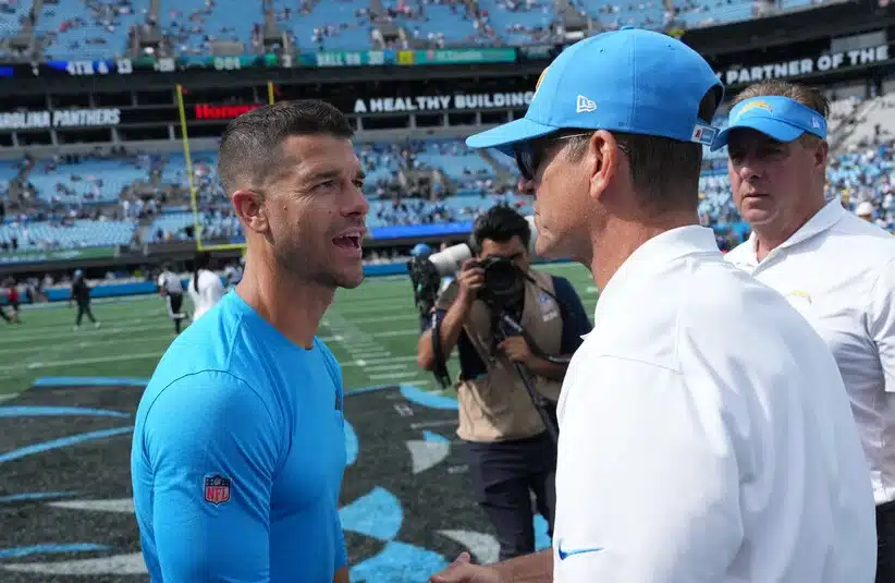Los Angles Chargers Head Coach Jim Harbaugh.