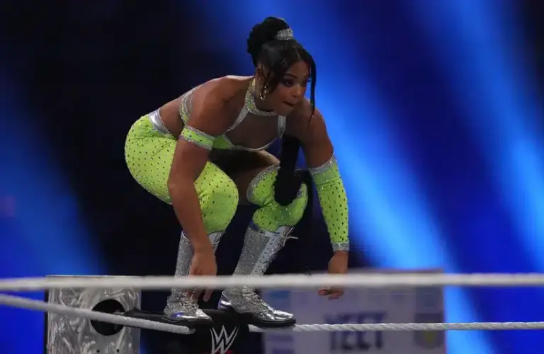Bianca Belair inside a WWE ring.