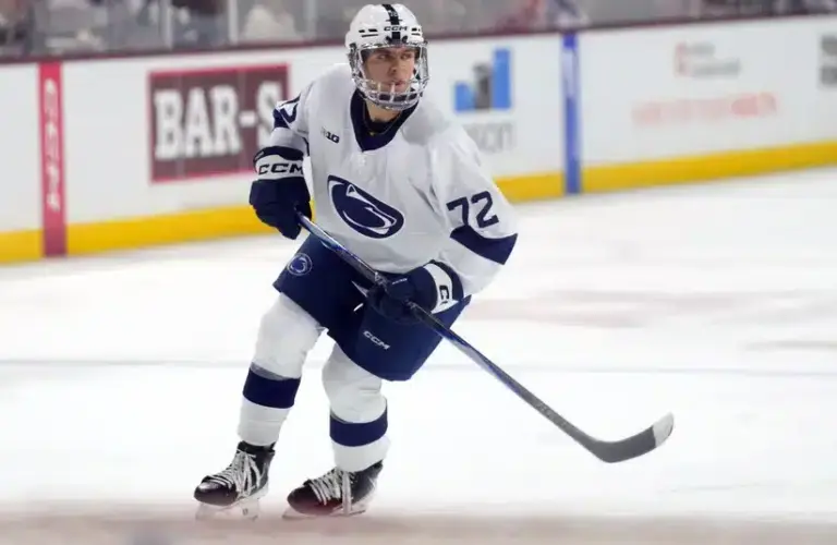 Gavin McKenna Playing In a Penn State Hockey Game