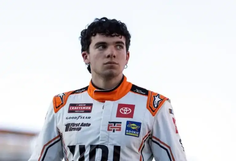 Oct 31, 2025; Avondale, Arizona, USA; NASCAR Truck Series driver Gio Ruggiero (17) during the NASCAR Truck Series Championship race at Phoenix Raceway.