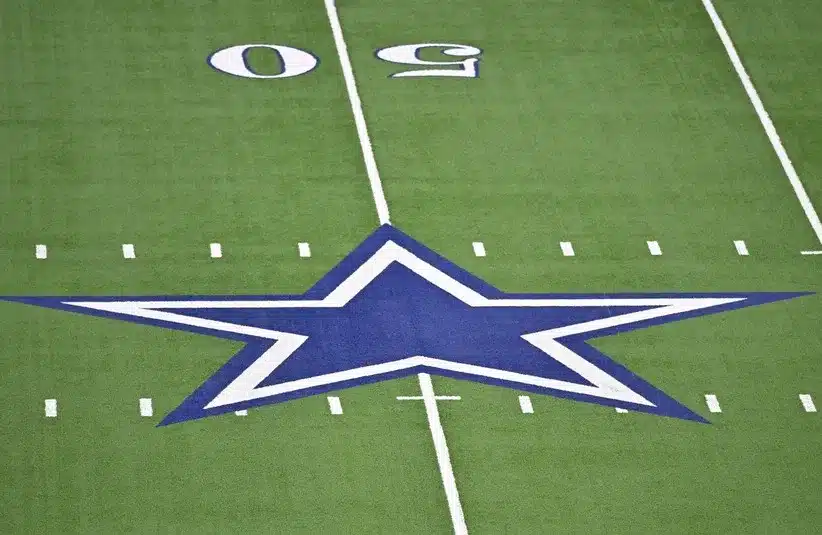 A view of the Star logo before the game between the Dallas Cowboys and the Arizona Cardinals