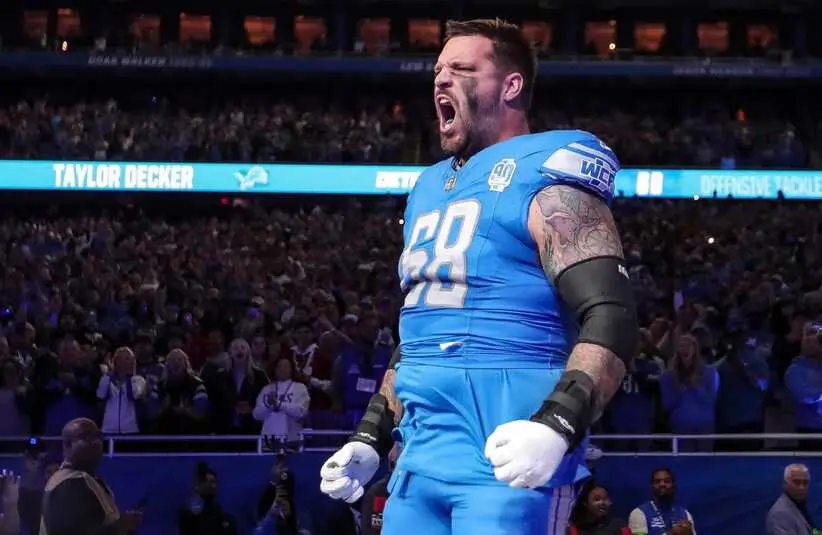 Detroit Lions left tackle Taylor Decker.