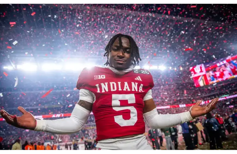 Ponds celebrating the National Championship Victory in January.