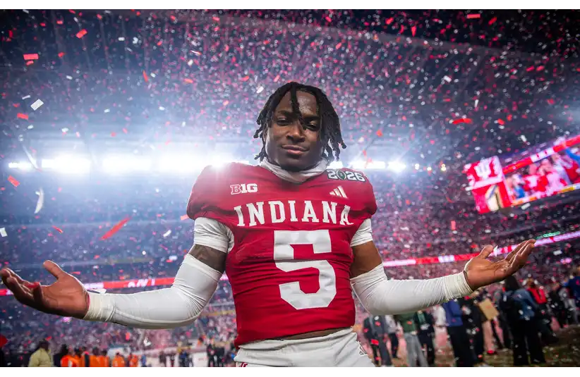 Ponds celebrating the National Championship Victory in January.