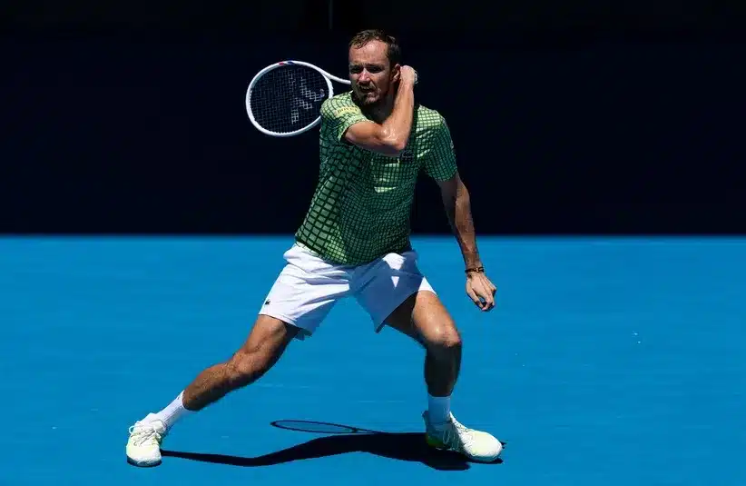 Daniil Medvedev in action