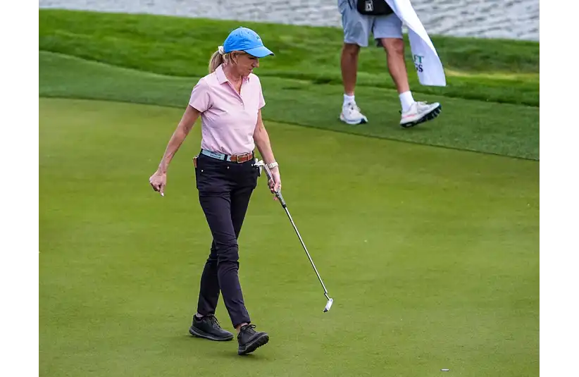 WNBA Commissioner Cathy Engelbert at a golf tournament.
