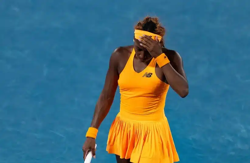 Coco Gauff of United States in action against Elina Svitolina