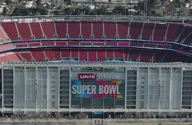 A general overall aerial view of Levi's Stadium in Santa Clara, California.