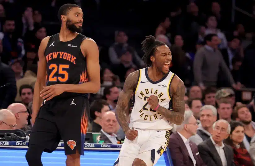 NBA game Pacers vs Knicks.