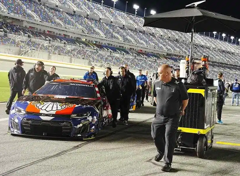 Speedweeks; The No. 71 Spire Motorsports Chevrolet of Michael McDowell rolls down pit road during Daytona 500 qualifying, Wednesday, Feb. 11, 2026, at Daytona International Speedway.