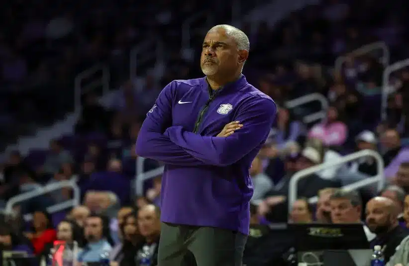 Kansas State Wildcats head coach Jerome Tang looks on during game