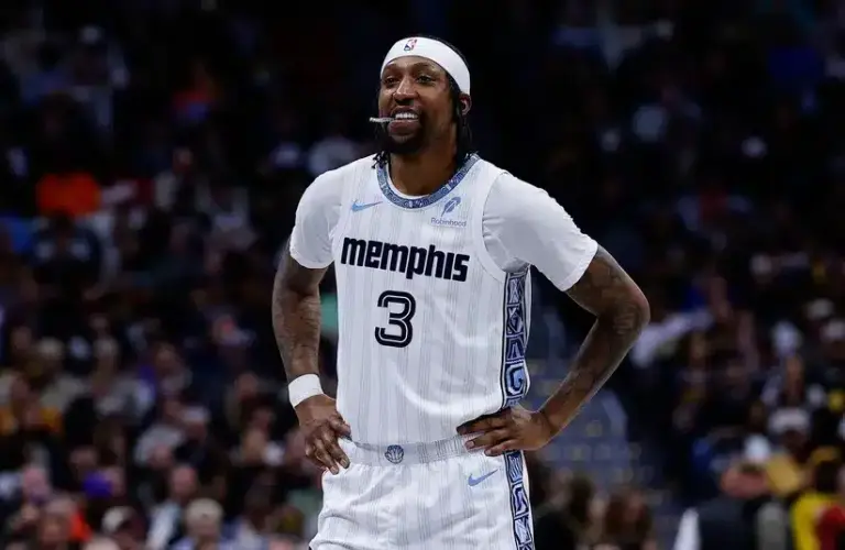 Memphis Grizzlies guard Kentavious Caldwell-Pope (3) in the second quarter against the Denver Nuggets at Ball Arena.