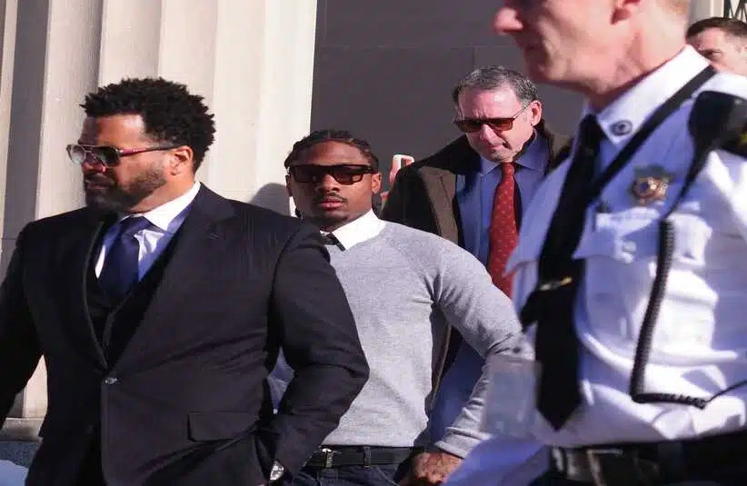 Stephon Diggs attends court.