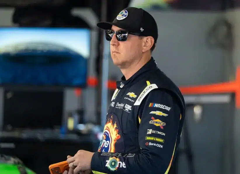 Feb 13, 2026; Daytona Beach, Florida, USA; NASCAR Cup Series driver Kyle Busch (8) during practice for the Daytona 500 at Daytona International Speedway.