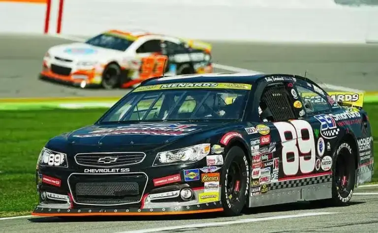 Bobby Earnhardt (89) speeds through pit road during the General Tire 200 at Daytona International Speedway, Saturday, Feb. 14, 2026.