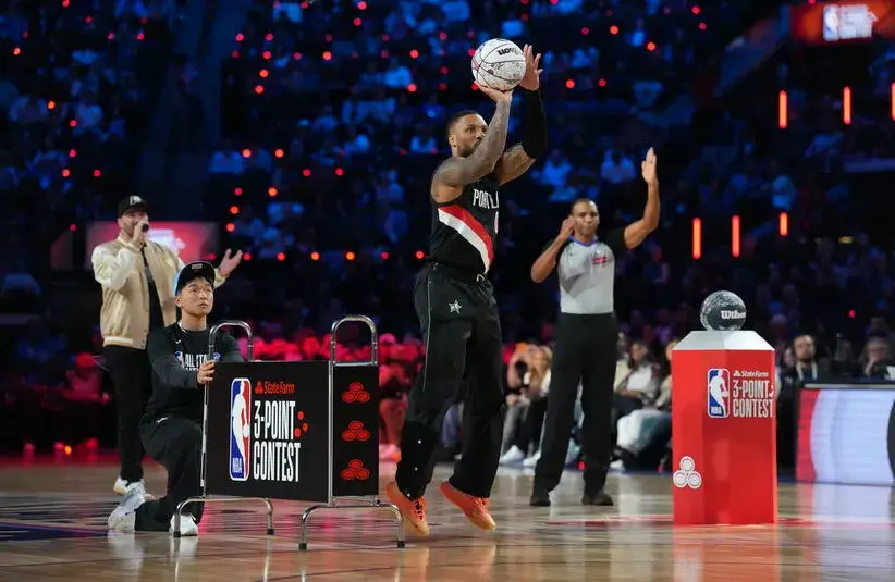Lillard Morant starting lineup: Damian Lillard competes in the 2026 NBA All-Star three-point contest