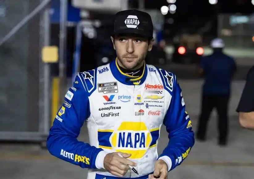 COTA; Feb 11, 2026; Daytona Beach, Florida, USA; NASCAR Cup Series driver Chase Elliott (9) during qualifying for the Daytona 500 at Daytona International Speedway.