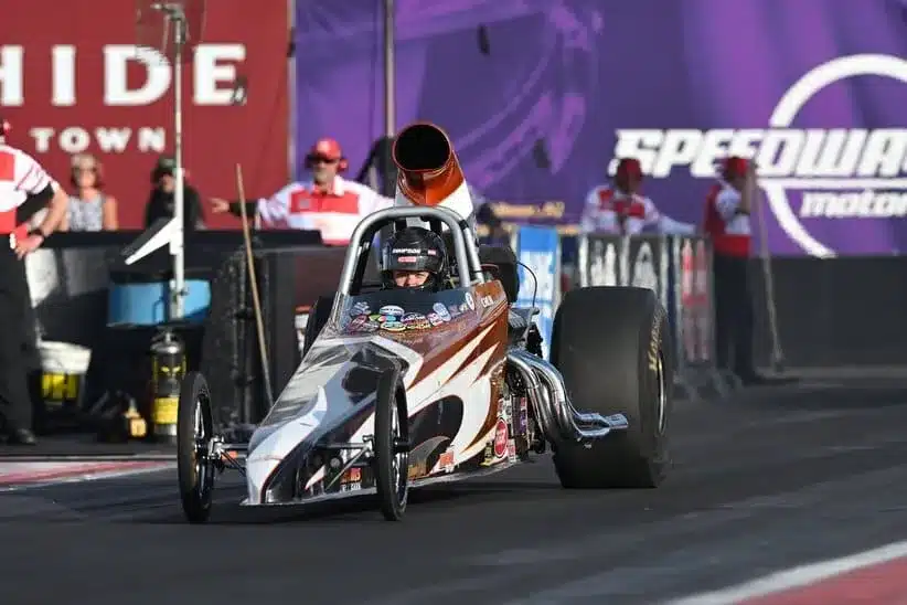 Justin Lamb preparing for the NHRA Arizona Nationals.