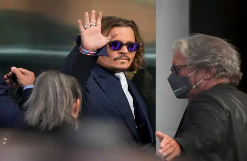 Johnny Depp Walking Into Court during Amber Heard trial