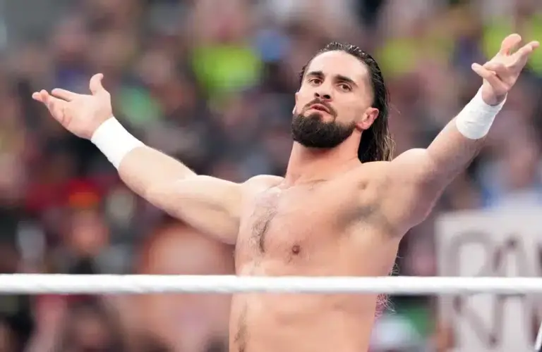 Seth Rollins handcuffed on Raw.