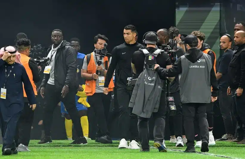 Ronaldo walking to the ground