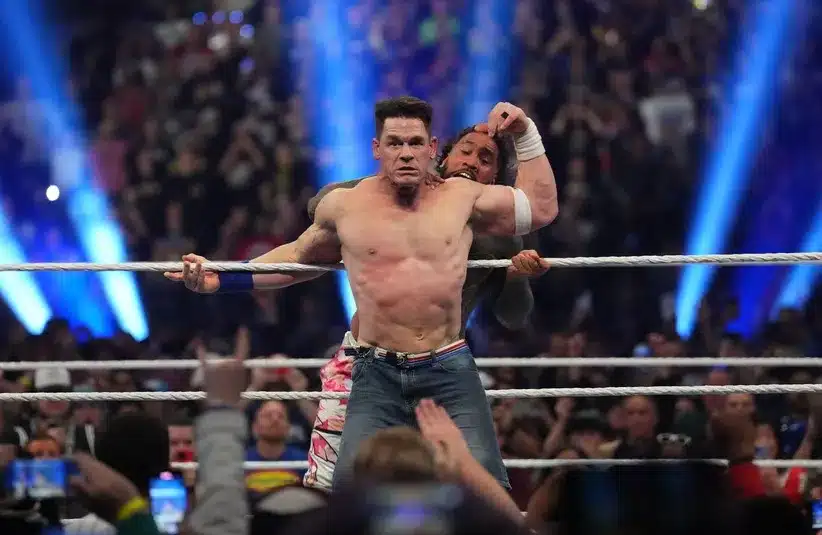 Jey Uso eliminates John Cena to win the Men’s Royal Rumble match