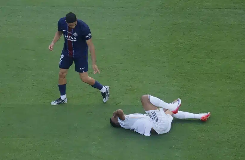 Kylian Mbappé and Achraf Hakimi