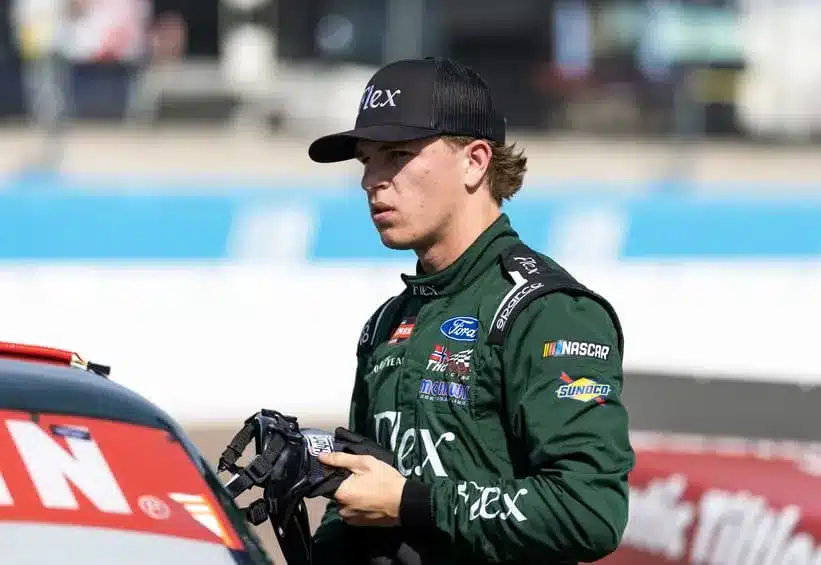 Oct 31, 2025; Avondale, Arizona, USA; NASCAR Truck Series driver Luke Baldwin (66) during the NASCAR Truck Series Championship race at Phoenix Raceway.