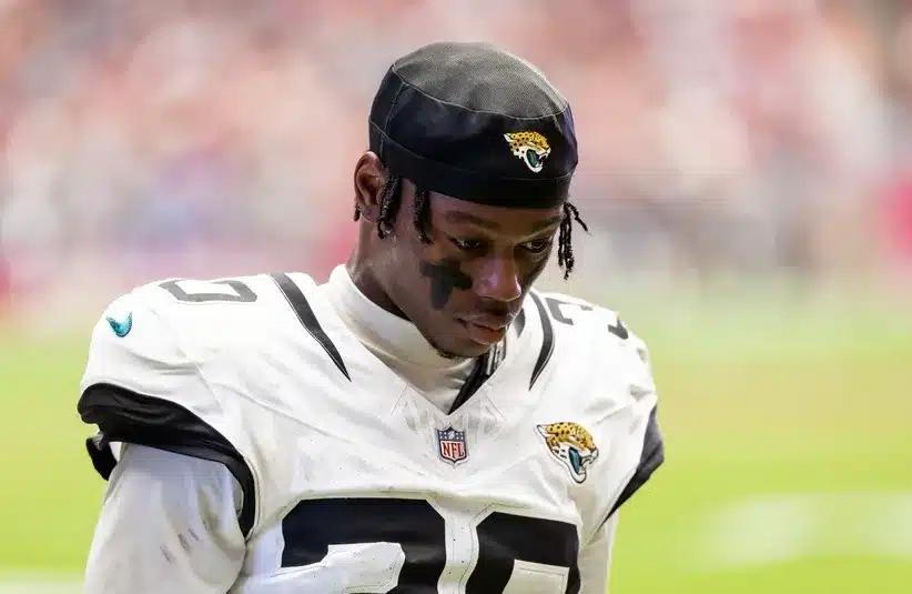 Jacksonville Jaguars cornerback Montaric Brown (30) against the Arizona Cardinals